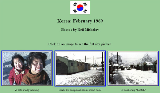 Neil Mishalov’s: Korean Photo Collection 1968-1969.