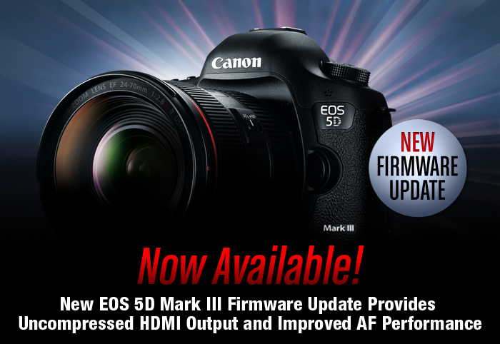 Nuevo firmware Canon EOS 5 D Mark III
