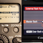 Menú de control de los flashes Canon